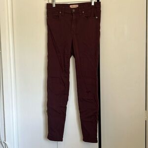 Madewell maroon jeans